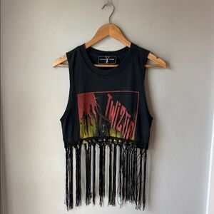Upcycled Fringe Band Tee Twiztid The Guillotine Tour 2006